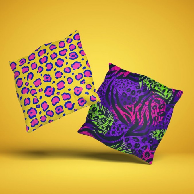 Plantillas para sublimar almohadones Pack 10 - Diseños animal print