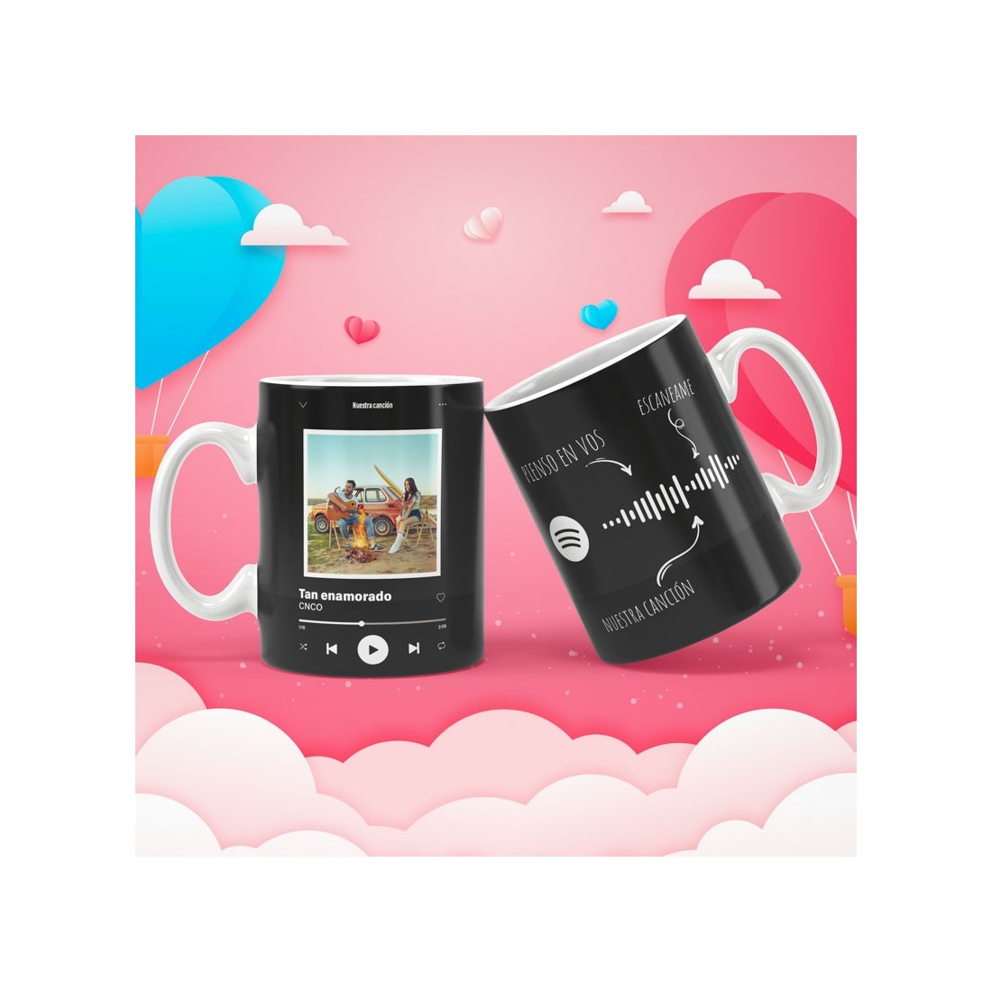 Taza Musica Spotify Personalizada – Kartoon Kase