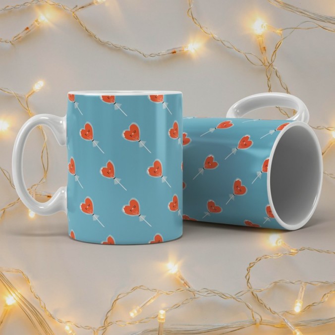 Plantillas para sublimar tazas con texturas simples diseñado por Lomas Sublimado