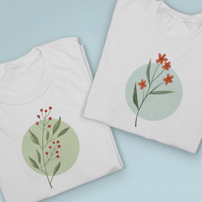 Remeras para 2025 estampar en flores