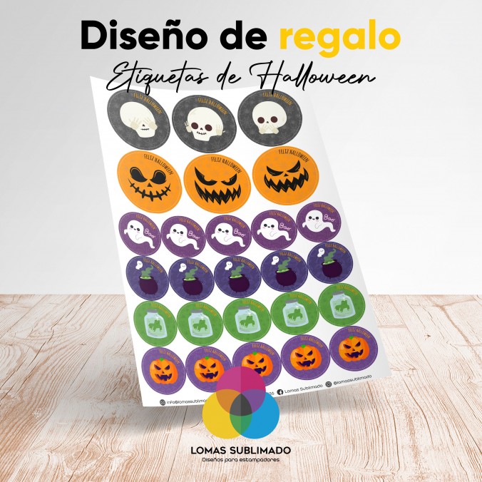 Diseño de regalo - Etiquetas de Halloween por Lomas Sublimado