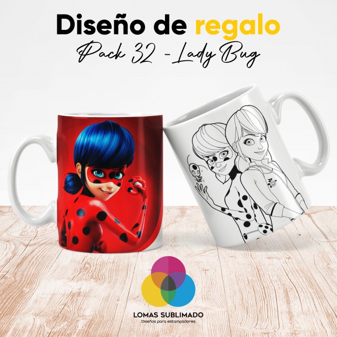 Diseño de regalo - Lady Bug para colorear por Lomas Sublimado