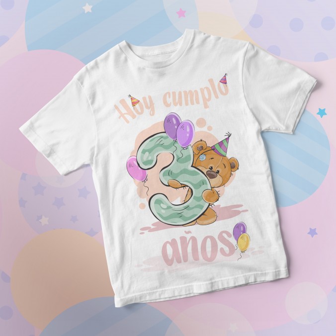 Plantillas para sublimar Bodys y remeras infantiles Pack 25 - Hoy cumplo diseñado por Lomas Sublimado