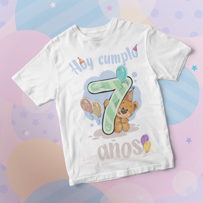 Plantillas para sublimar Bodys y remeras infantiles Pack 25 - Hoy cumplo diseñado por Lomas Sublimado