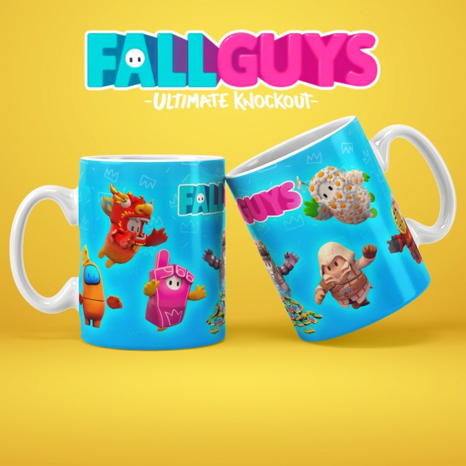 Plantillas para sublimar Tazas Pack 161 - Fall guys diseñado por Lomas Sublimado