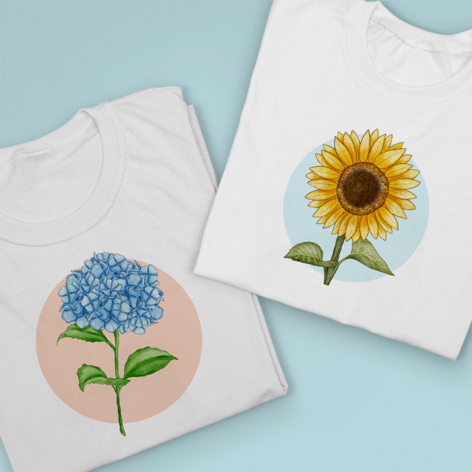 Remeras para discount estampar en flores