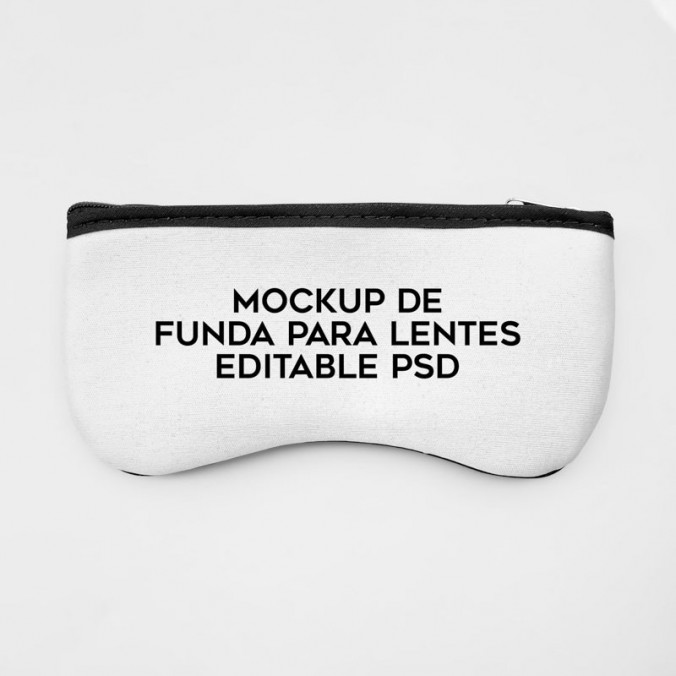 Mockup de funda porta anteojos editable en Adobe Photoshop diseñado por Lomas Sublimado