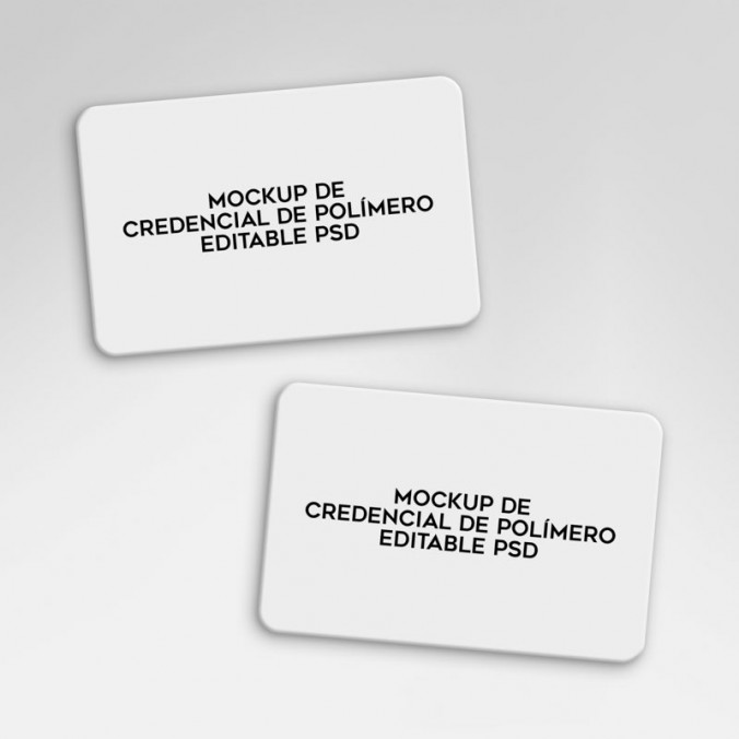 Mockup de credenciales editable en Adobe Photoshop diseñado por Lomas Sublimado