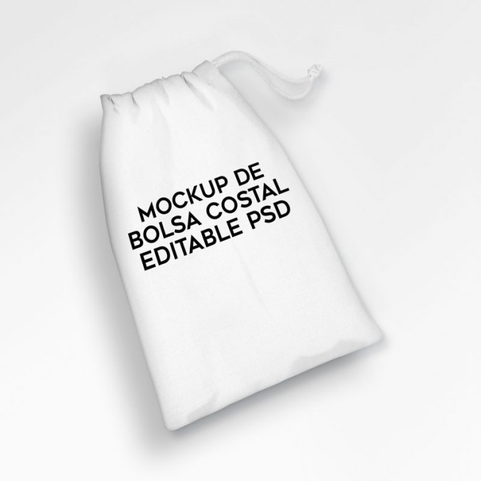 Mockup de bolsa costal editable en Adobe Photoshop diseñado por Lomas Sublimado