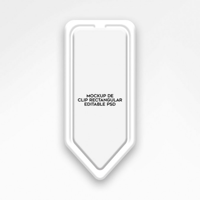 Mockup de clip rectangular vista simple editable en Adobe Photoshop diseñado por Lomas Sublimado